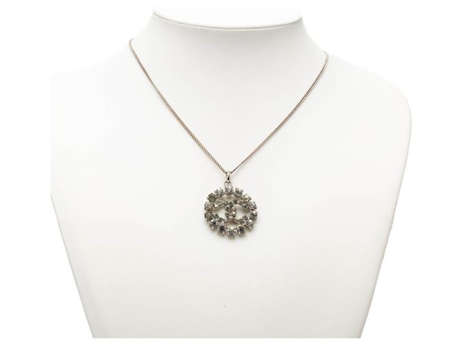 Collar Chanel Coco Mark Plata - vista 5