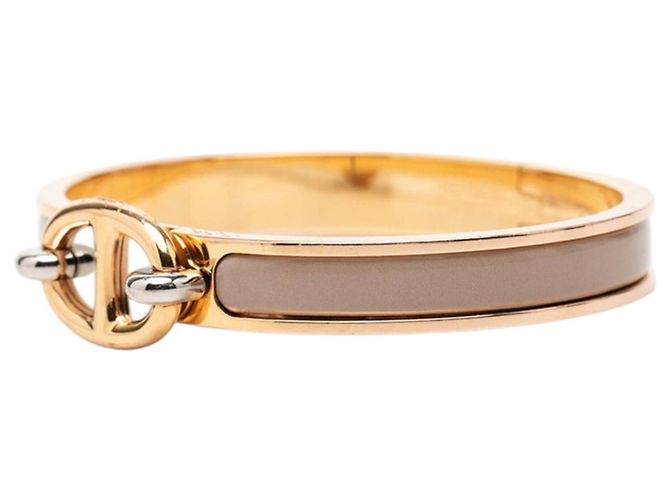 Hermès Bracciale Hermes Mini Click Chaine d'Ancre Beige D'oro - vista 2