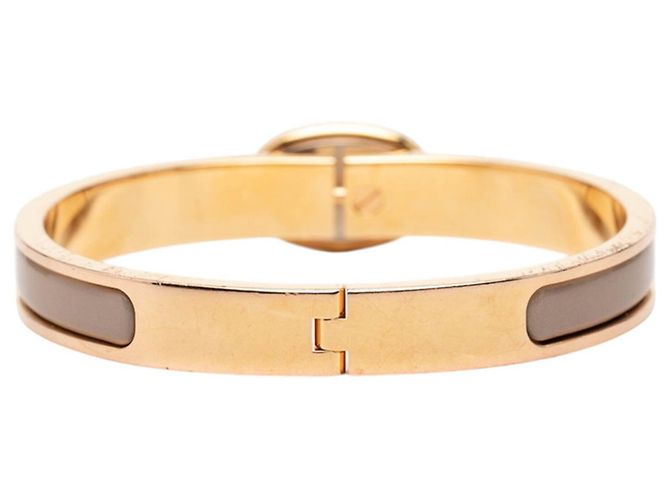 Hermès Bracciale Hermes Mini Click Chaine d'Ancre Beige D'oro - vista 3