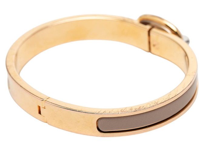 Hermès Bracciale Hermes Mini Click Chaine d'Ancre Beige D'oro - vista 4