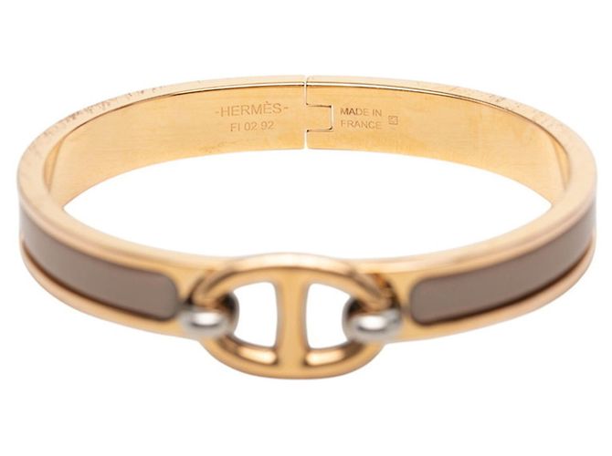 Hermès Bracciale Hermes Mini Click Chaine d'Ancre Beige D'oro - vista 5