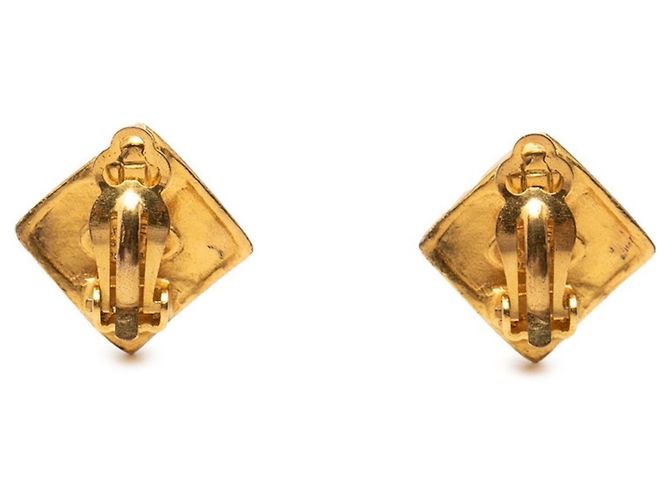 Chanel Vintage Coco Mark Clip-Ohrringe Golden - Ansicht 2