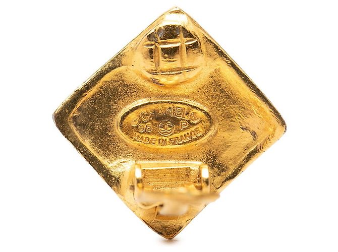 Chanel Vintage Coco Mark Clip-Ohrringe Golden - Ansicht 3