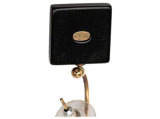 Chanel Coco Mark Ohrringe Schwarz Golden - Ansicht 3