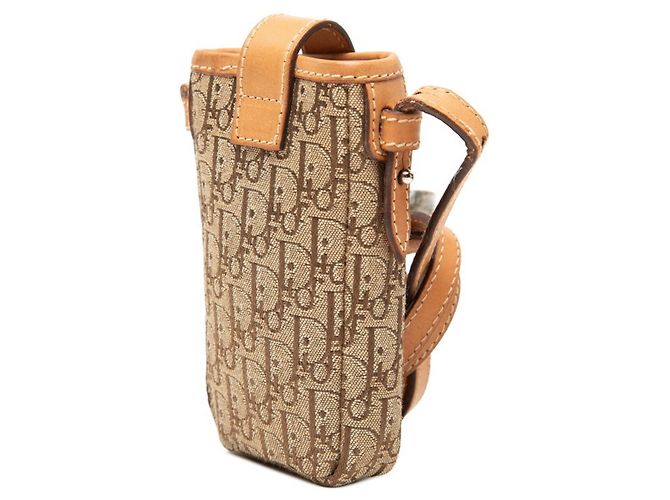 Borsa a tracolla mini Christian Dior Dior Oblique Trotter Marrone - vista 2