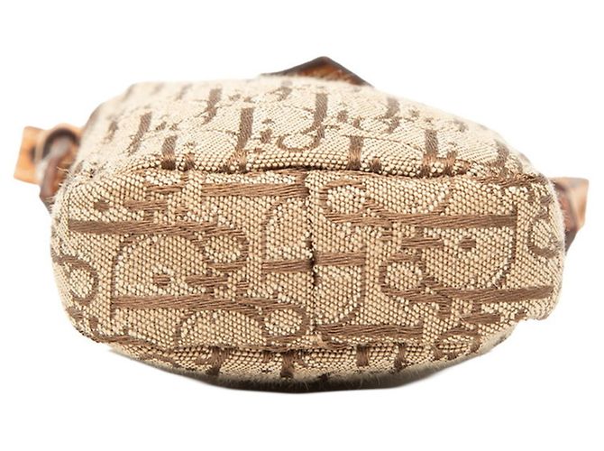 Borsa a tracolla mini Christian Dior Dior Oblique Trotter Marrone - vista 3