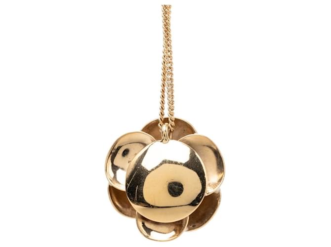 Collar Chanel Camellia Coco Mark Blanco Dorado - vista 2