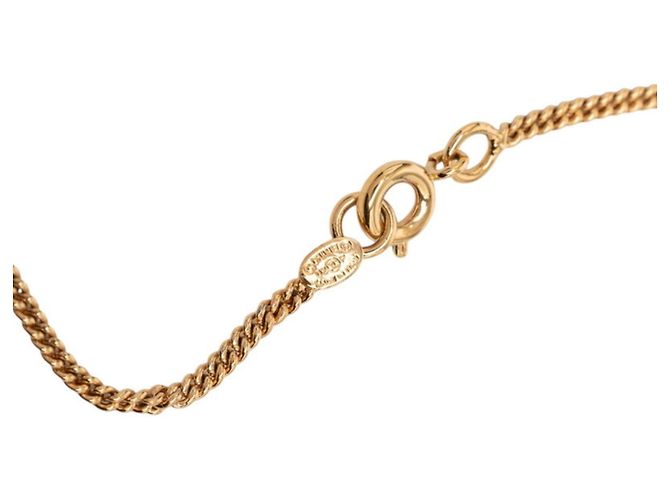 Collar Chanel Camellia Coco Mark Blanco Dorado - vista 4