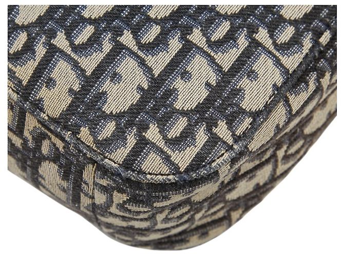 Christian Dior Dior Oblique Saddle Bag Nero Beige - vista 7