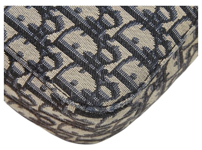 Christian Dior Dior Oblique Saddle Bag Nero Beige - vista 8