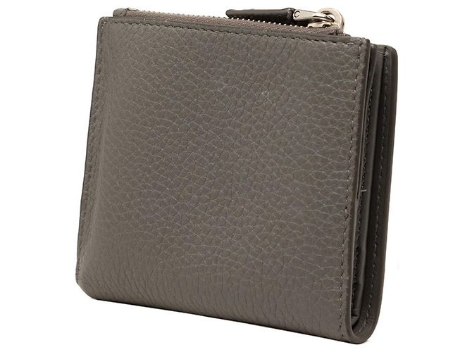 Prada Triangle Logo Bi-fold Wallet in Grau Braun - Ansicht 2