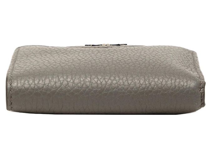 Prada Triangle Logo Bi-fold Wallet in Grau Braun - Ansicht 3