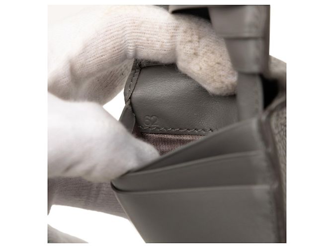Prada Triangle Logo Bi-fold Wallet in Grau Braun - Ansicht 7