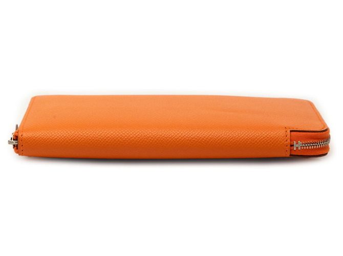 Hermès Hermes Azap Integral Long Wallet mit Rund-Reißverschluss Orange - Ansicht 3