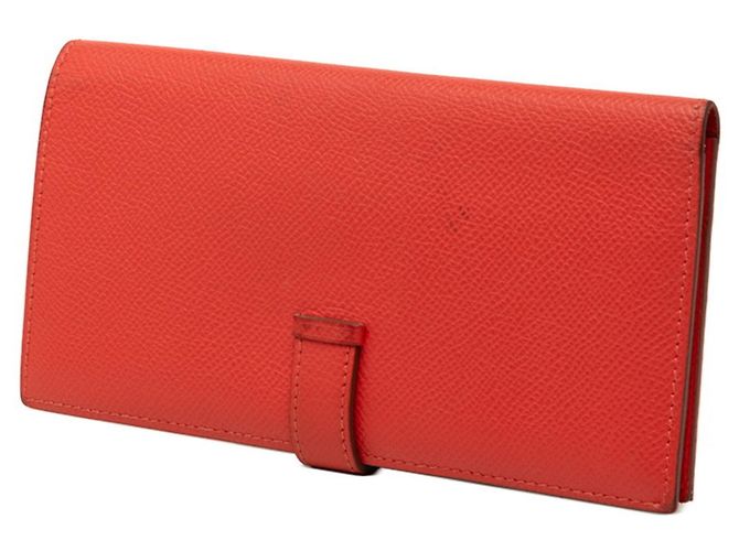 Hermès Bearn Soufflé Long Wallet Pink Rot - Ansicht 2
