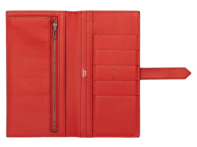 Hermès Bearn Soufflé Long Wallet Pink Rot - Ansicht 4