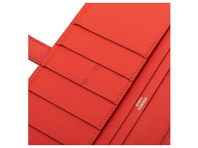 Hermès Bearn Soufflé Long Wallet Pink Rot - Ansicht 5