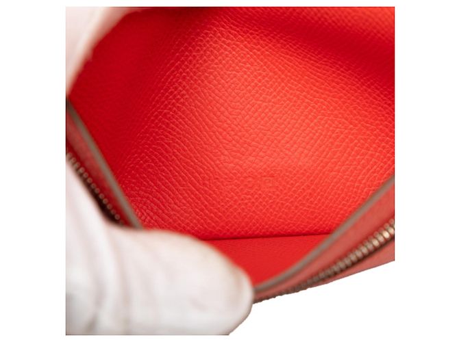 Hermès Bearn Soufflé Long Wallet Pink Rot - Ansicht 9