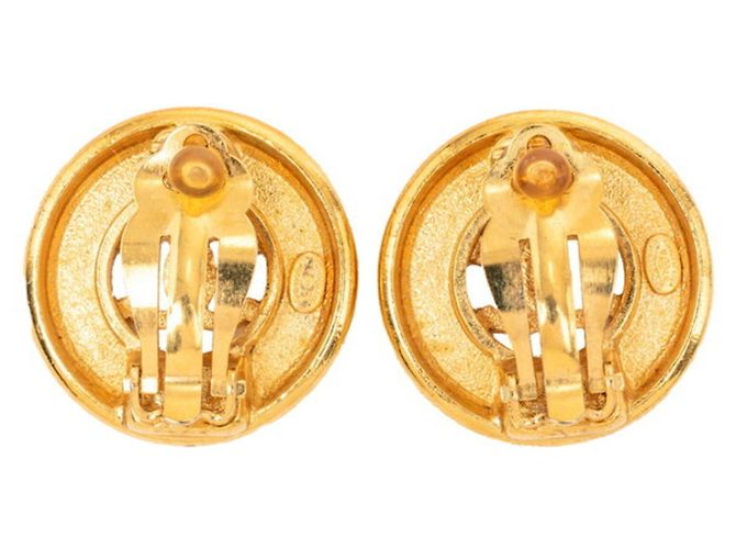 Timeless Orecchini a clip Chanel Vintage Coco Mark D'oro - vista 2