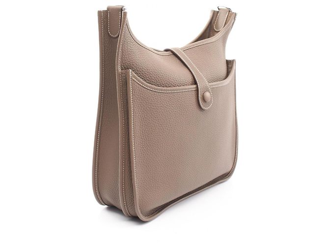 Hermès Borsa a tracolla Hermes Evelyne 3 Trois PM Etoupe Gray Taupe - vista 2