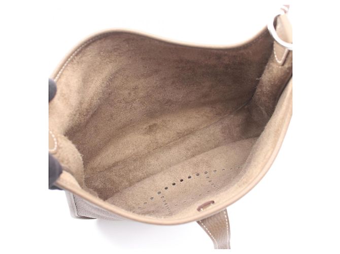 Hermès Borsa a tracolla Hermes Evelyne 3 Trois PM Etoupe Gray Taupe - vista 3