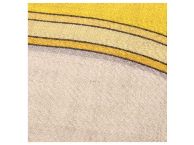 Hermès Hermes Carre Geant 140 CAVALCADOUR Sciarpa Foulard Multicolore Beige Giallo - vista 8