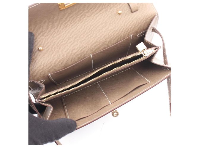 Hermès Borsa a tracolla Hermes Kelly To Go Marrone Taupe - vista 3