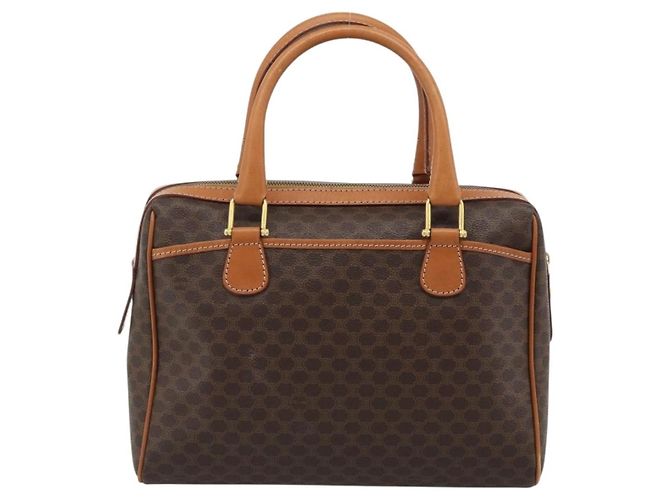 Céline Celine Vintage Macadam Boston Canvas Marron - vue 3