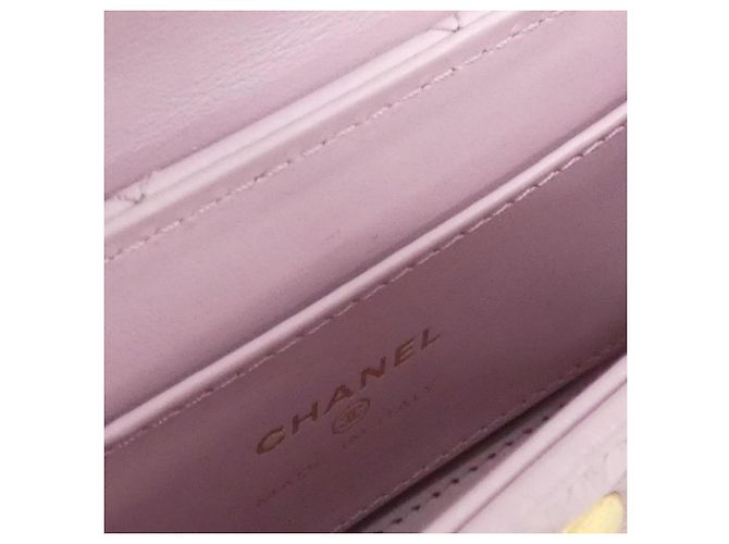 Borsa a mano in pelle rosa Chanel AP3435 - vista 10