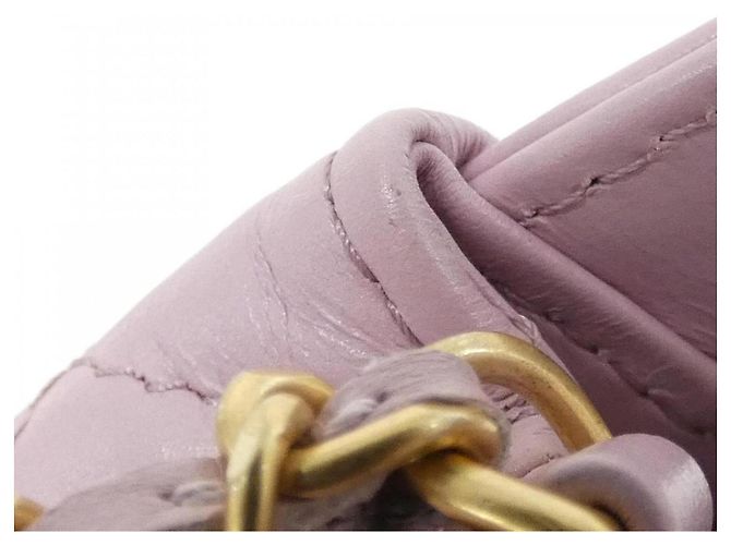 Borsa a mano in pelle rosa Chanel AP3435 - vista 6