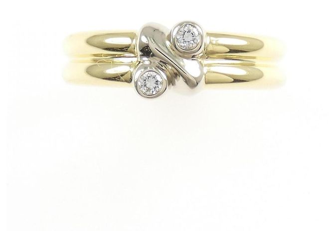 Anello Tiffany & Co con diamante in oro bianco e giallo 18K D'oro - vista 2