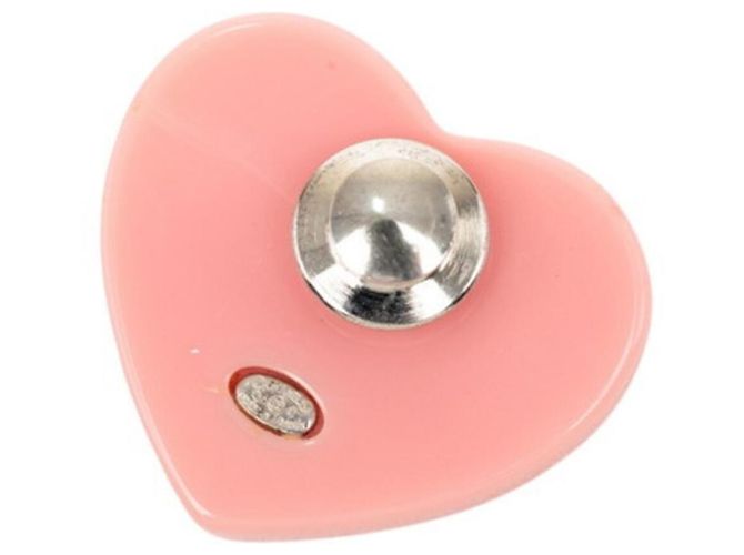 Spilla Chanel Coco Mark con Motivo a Cuore Rosa - vista 2