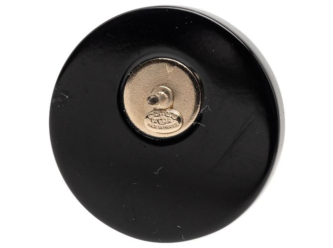 Timeless Spilla tonda Chanel Coco Mark Nero Blu - vista 3