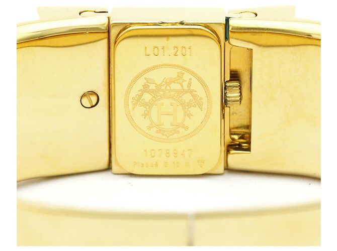 Hermès Reloj para mujer Hermes Loque chapado en oro con cuarzo - vista 6