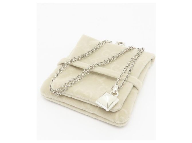 Collana Diamante Pyramid Stud GUCCI Argento - vista 2