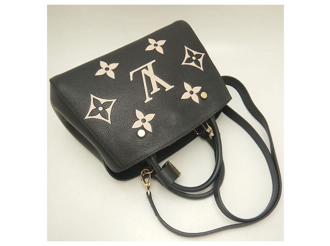 Borsa Louis Vuitton Empreinte Montaigne BB Nero Monogramma - vista 2
