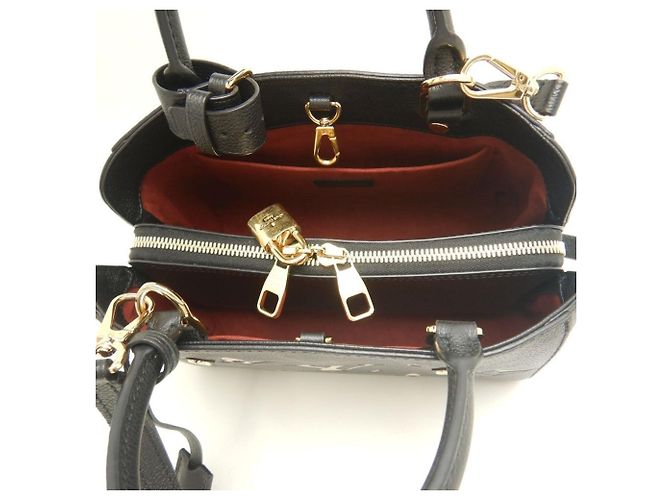 Borsa Louis Vuitton Empreinte Montaigne BB Nero Monogramma - vista 3