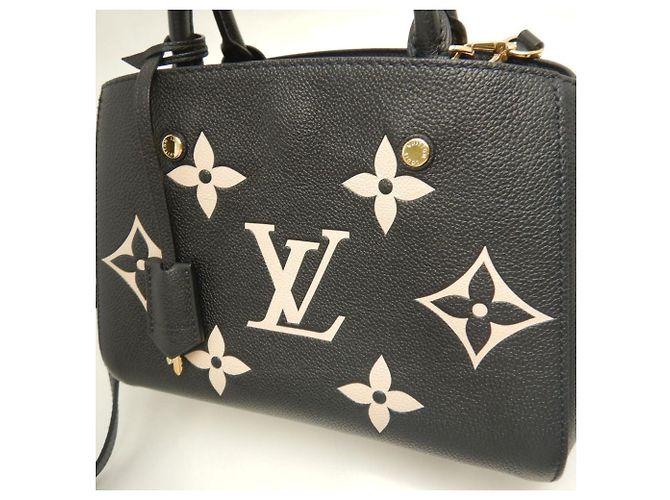 Borsa Louis Vuitton Empreinte Montaigne BB Nero Monogramma - vista 7
