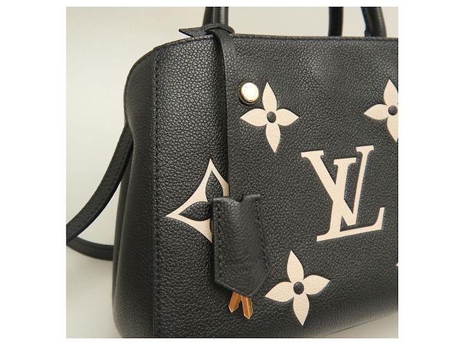 Borsa Louis Vuitton Empreinte Montaigne BB Nero Monogramma - vista 8