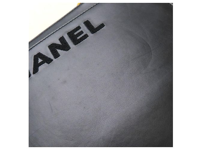 Borsa a mano/Tote Bag Chanel in pelle di agnello nera Nero - vista 27