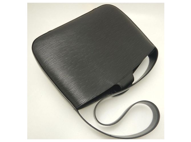 Borsa a Spalla Louis Vuitton Epi Rebri Nero - vista 2