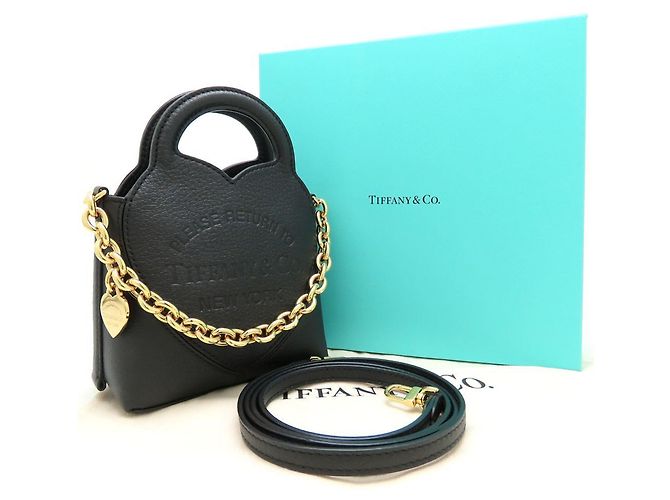 Tiffany & Co Borsa a tracolla Tiffany Return to Micro Tote Nero - vista 14