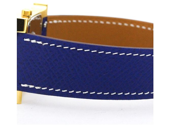 Hermès Hermes Heure H Gold Plated Leather Quartz Men's Watch - view 3