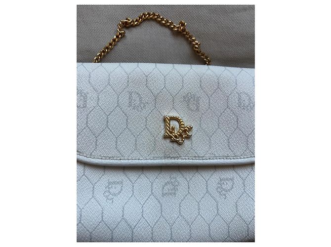 Dior Trotter Borsa a Tracolla in Tela Rivestita Bianca Bianco - vista 3