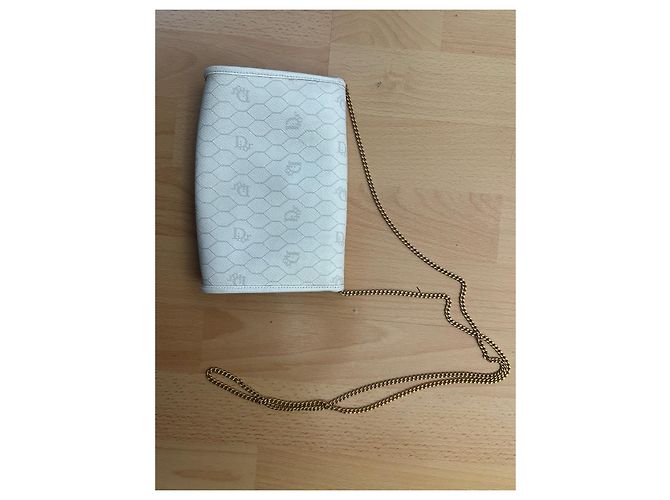 Dior Trotter Borsa a Tracolla in Tela Rivestita Bianca Bianco - vista 4
