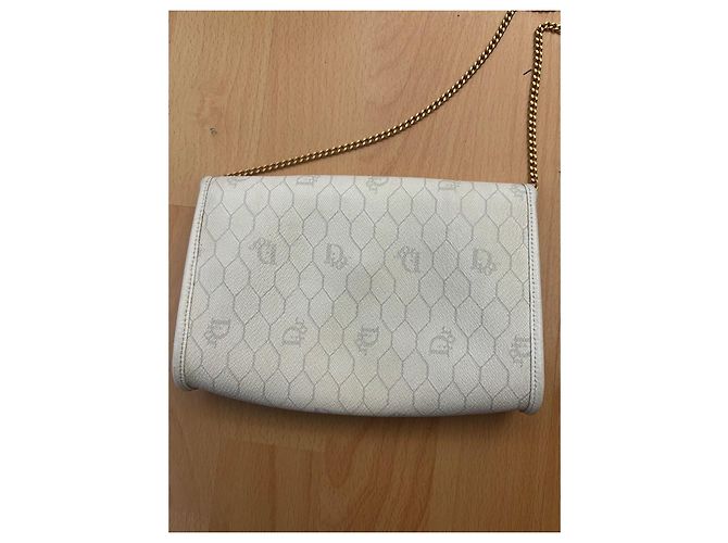 Dior Trotter Borsa a Tracolla in Tela Rivestita Bianca Bianco - vista 5
