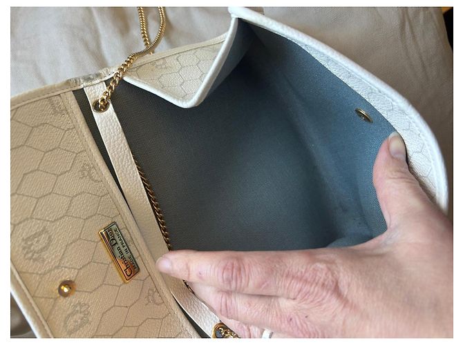 Dior Trotter Borsa a Tracolla in Tela Rivestita Bianca Bianco - vista 7