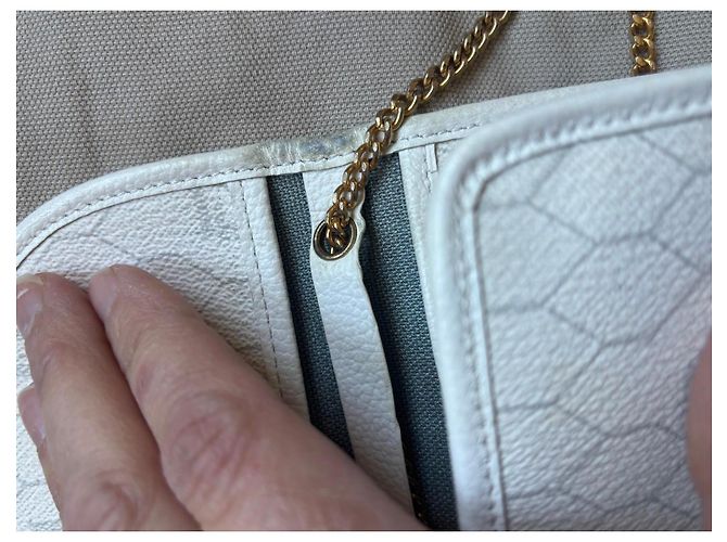 Dior Trotter Borsa a Tracolla in Tela Rivestita Bianca Bianco - vista 8