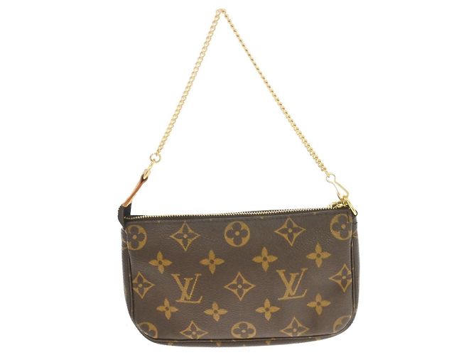 Louis Vuitton Mini pochette accessoires Canvas Mini Castaño - vista 2