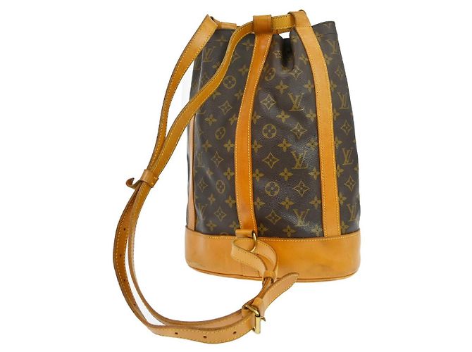 Zaino Louis Vuitton Randonnee Monogram Canvas PM Marrone - vista 2